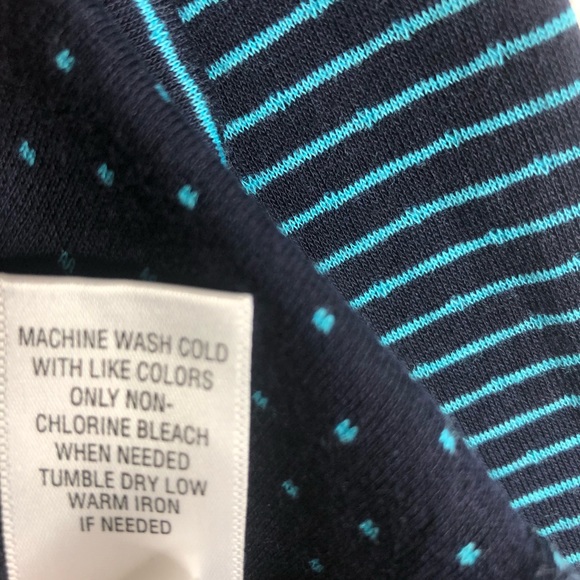 Croft & Borrow Women’s Blue Long Sleeve Stripped T-Shirt Size XL NWT - Picture 7 of 7